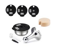 Capsule di caffè riutilizzabili per Bosch Tas simo, filtri da caffè Tas-simo in acciaio inox, capsule riutilizzabili Tas simo da 60 ml, coperchio extra da 180 + 200 + 220 ml con tappo in silicone con