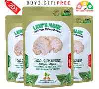 Capsule Di Fungo Lion's Mane Biologico 500Mg (40% Polisaccaridi)+(20% β-Glucano)