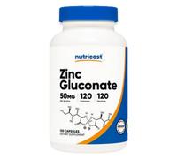 Capsule Di Gluconato Di Zinco 120 Contenitore 50 Mg Di Nutricost