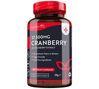 Capsule Di Mirtillo Rosso Ad Alta Resistenza 37.500 Mg - 180 Caps, Scorta 2 Mesi