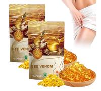 Capsule di olio di zenzero del veleno d'api, capsule vaginali naturali di riparazione vaginale, veleno d'api, capsule di veleno d'api per la perdita di peso (2 bustine)