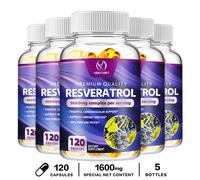 Capsule di resveratrolo 1600 mg - quercetina - anti-invecchiamento, cuore e