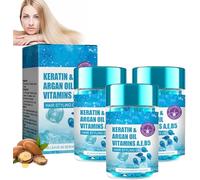 Capsule di siero per capelli, capsule idratanti e per il trattamento alla cheratina con olio di avocado/jojoba/argan, per capelli crespi, secchi e danneggiati
