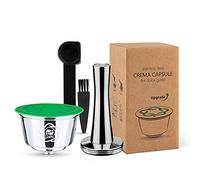 capsule Filtro caffè per Dolce Gusto, ricaricabili riutilizzabili in Acciaio Inox + caffè Tamper+ Cucchiaio + Spazzola