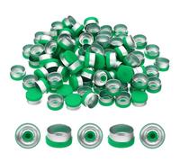 Capsule Flip-Off 20mm - 100 Pezzi Nere in Alluminio Plastica per Fiale in Vetro(Green,13mm)