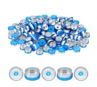 Capsule Flip-Off 20mm, 200 Pezzi Sigilli da Laboratorio per Vial di Vetro, Blu - Apertura Liscia, Resistente alle Alte Temperature(Dark Blue,20mm)