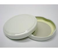 CAPSULE PER BARATTOLI DI VETRO CONFEZIONE pz.100 BIANCHI TAPPO D.70 mm COPERCHIO 1° SCELTA