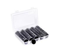 Capsule per Monete da 100 Pezzi da 30 mm e 5 Dimensioni (17/20/25/27/30 Mm) Custodia Protettiva per Portamonete con Guarnizione con Scatola Organizer