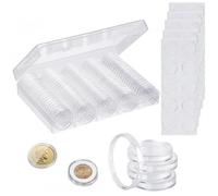 Capsule Portamonete, Scatola per Raccolta Monete, Custodie Per Monete, Contenitori Monete da Collezione, Coin Collection Box, con 100 Capsule di Monete, 17 mm/ 20 mm/ 25 mm/ 27 mm/ 30 mm
