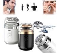 Capsule Razor - Mini Portable Electric Shaver,Portable Multifunctional Capsule Shaver, 2 in 1 Capsule Mini Shaver with Nose Hair Trimmer,Ipx7 Waterproof, Type-C Charging,Men's Travel Razor (Mixed)