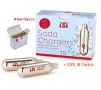 Capsule ricarica sifone soda co2 naturale ISi set 30 pz