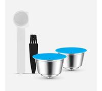 capsule ricaricabill ds riutilizzabill capsula filtro capsule compatibili ds in Acciaio Inox Coffee Capsule 3 tazze +Cucchiaio di plastica + Spazzola