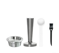 Capsule riutilizzabili compatibili A Mio, cialde da caffè ricaricabili in acciaio inox per macchina Jolie, include martello cucchiaio spazzola per caffè macinato fresco (set set)