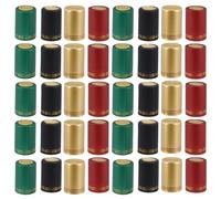Capsule Termoretraibili per Bottiglie Vino Rosse 33mm, Plastico, 200 Pezzi | Chiusura Termorestringente per Sigillare Bottiglia, Beccuccio 33mm, Stile Atmosfera, Confezione Rossa