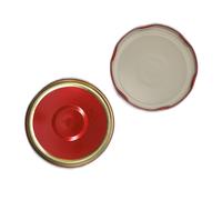 CAPSULE CON FLIP CLIC CLAC ROSSO ORO mm.82 pz.50 COPERCHI PER BARATTOLI VETRO