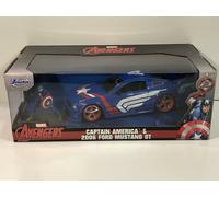 Captain America 2006 Ford MUSTANG Con Figura 1:24 Scala Jada 31187
