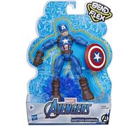 CAPTAIN AMERICA BEND AND FLEX FIGURE HASBRO AVENGERS SERIES DA 15 CM