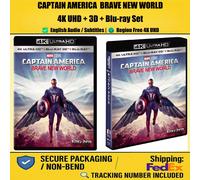Captain America Brave New World 4K UHD 3D Blu-ray EN audio e sottotitoli preo...