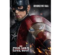 Captain America della Guerra Civile Reflection-Tela 60 x 80 cm, Motivo: Impronte, Colore: Multicolore