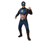 Captain America Deluxe Uomo Costume Supereroe Marvel Costume Endgame