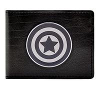 Captain America Distintivo scudo d'argento Nero Portafoglio