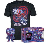 Captain america Marvel Patriotic Age (Art Series) - Pop! & Tee Men's Funko Pop! Standard M