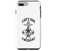 Captain Awesome - Ancora a vela, navigare, regalo per barca da viaggio Custodia per iPhone 7 Plus/8 Plus