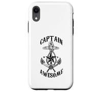 Captain Awesome - Ancora a vela, navigare, regalo per barca da viaggio Custodia per iPhone XR