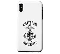 Captain Awesome - Ancora a vela, navigare, regalo per barca da viaggio Custodia per iPhone XS Max