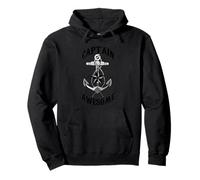 Captain Awesome - Ancora, Barca a Vela in Mare, Viaggi, Nomade Felpa con Cappuccio