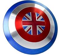 Captain Carter Round Shield Metal Replica | Schermo accurato da parete Carter Cosplay Shield, design bandiera britannica | Oggetto di scena per giochi di ruolo, decorazione da parete per esposizione a