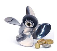 CAPTAIN Elica per barche in acciaio inox a 4 pale compatibile con Mercury, diametro 13 x passo 19, motore fuoribordo a 15 denti scanalati, eliche OEM RH per 40 50 70 Force 75 80 90 100 115 125 140 HP