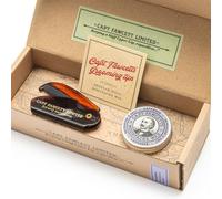 Captain Fawcett's Moustache Wax (Lavender Scent) & Folding Pocket Moustache Comb (CF.87T) Gift Set - Made in England by Captain Fawcett