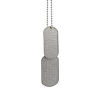 Captain John Price - Set di targhette militari per cani, in acciaio inox, catene incluse