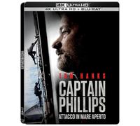Captain Phillips – Attacco in mare aperto – Hanks – 4K Ultra HD + Blu-Ray – Steelbook