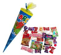 CAPTAIN PLAY Caramelle e Caramelle Gommose di Iscrizione Scolastica, Cono Scolastico, Regalo per Bambini - circa 20 Pezzi, 195g Candy Box