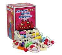 CAPTAIN PLAY Dispenser di Caramelle, 600g Candy Box, Distributore di Dolci Retrò, 50 Pezzi incartato singolarmente, Distributore Caramelle