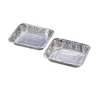 Captain Stag M-6646 - Piastra profonda in alluminio per barbecue, set da 2