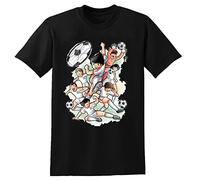 Captain Tsubasa M7R1283 Men's Summer Fashion T-Shirt Casual Print T-Shirt for Male Comfortable Boy Top Tees Black Unisex 100% Cotton Short-Sleeve T-Shirts Black S