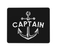 Captain with A Boat Anchor Mousepad Antiscivolo Tappetino per Mouse Durevoli Mouse Pad per Ufficio Computer Casa 25X30Cm
