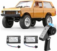 captainrc 1:12 Scale Trucks MN82 RC Rock Crawler, 2.4Ghz Toyota Remote Control Truck, 4WD 2 Velocità Interruttore RC Crawler Off-Road Pick-up Dotato di 2 Batterie Ricaricabili (MN168-Giallo)