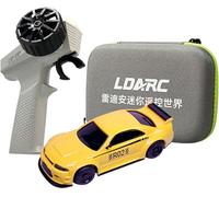 captainrc LDARC 1: 64 Mini auto sportiva 4CH 2.4GHz telecomando RTR kit scala completa con custodia portatile (R02-giallo)