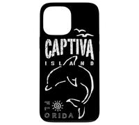Captiva Island Souvenir, Florida Dolphin Sailing Boat, FL Custodia per iPhone 13 Pro Max