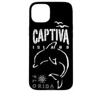Captiva Island Souvenir, Florida Dolphin Sailing Boat, FL Custodia per iPhone 15 Plus