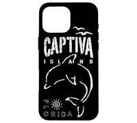 Captiva Island Souvenir, Florida Dolphin Sailing Boat, FL Custodia per iPhone 16 Pro Max