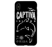 Captiva Island Souvenir, Florida Dolphin Sailing Boat, FL Custodia per iPhone XS Max