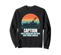 CAPTOON Come Un Capitano Regolare Solo Cooler Funny Boat Meme Felpa