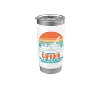 CAPTOON COME UN CAPITANO REGOLARE SOLO Ubriaco Divertente Barca Meme Bicchiere termico in acciaio inox doppia parete