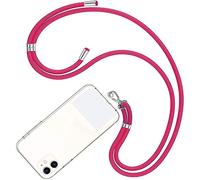 Captor Cordino Smartphone Universale, Tracolla in Nylon Intrecciato per Cover Telefono, Patch Inseribile tra Custodia e Cellulare, Laccio da Collo Donna Uomo (Fucsia)