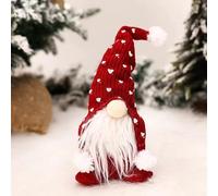Captor Gnomo Natalizio 30 cm, Decorazioni Natalizie, Addobbi Natalizi per la Casa, Natale Decorazioni Casa, Elfo Senza Volto, Bambole Oggetti Regalo Peluche Gnomi di Natale Nani Pensierini (Rosso)